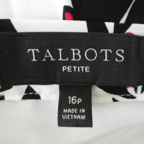 Talbots Petite Midi Skirt Pleated Fun Floral Side Zip Ruffle Hem Lined 16P Plus - Picture 8 of 9